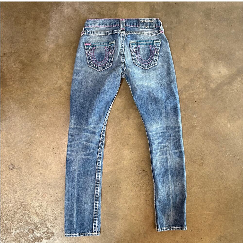 True Religion Audrey Jeans Women's Mid Rise Slim Boyfriend  26x27